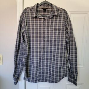 MARMOT Men's Blue Yellow Plaid Long Sleeve Button Down Shirt Outdoors Preppy XL